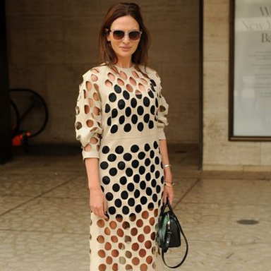 2014纽约时装周街拍 精致华服的大气搭配