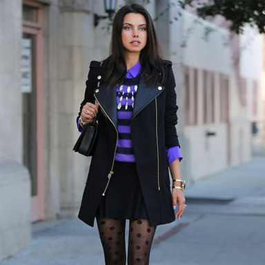 百搭显瘦又时髦 街拍潮人演绎黑色大衣穿搭