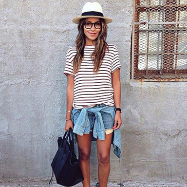 清新条纹款 打造你的夏日凉爽造型