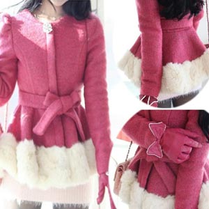 雅芙2014秋冬装韩版大码修身羊绒呢子大衣显瘦羊毛厚毛呢外套