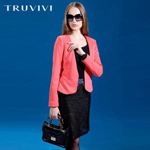 TRUVIVI2014秋季修身气质 OL小西装