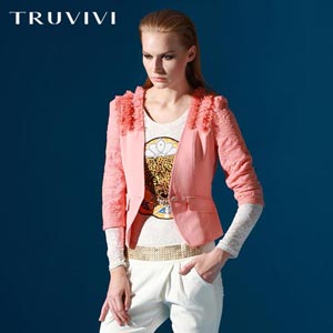 TRUVIVI2014秋装新款短款小西装女外套
