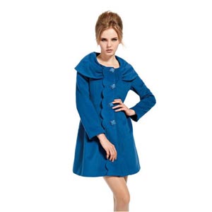 西媛2011秋冬款修身翻领呢子外套