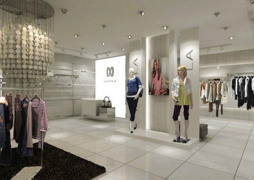 弥缔拉女装店店面形象效果图