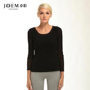 卓影2014秋装新款 女修身弹力韩版打底衫 长袖百搭T恤