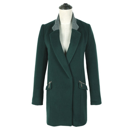 duoyi朵以 2014秋装专柜款 修身韩版中长款西装呢外套