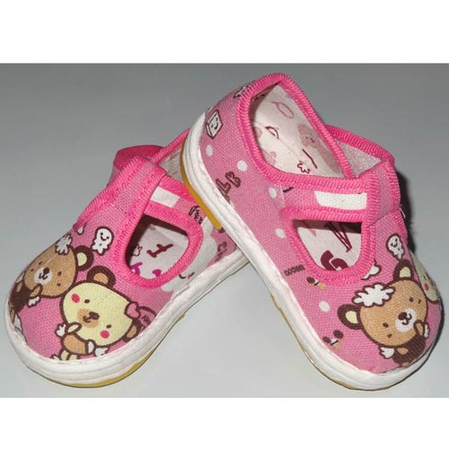 粉色小熊贝贝丁字布鞋