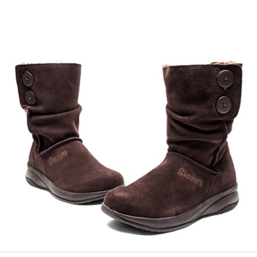 斯凯奇（skechers）秋冬款保暖中筒靴