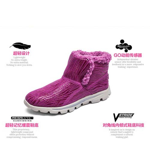 斯凯奇(skechers)秋冬新款雪地靴 女款休闲加绒保暖女鞋