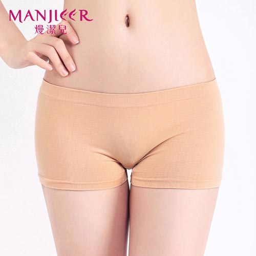 熳洁儿春夏防走光女士平角裤舒适包臀提臀透气低腰内裤