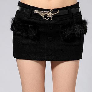 名美2014新款女士裤裙秋冬款毛呢短裤