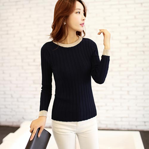 eichitoo2014OTT新款冬装毛衣精品套头圆领长袖