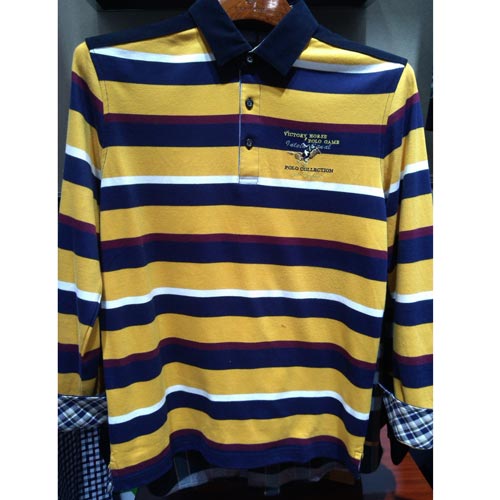 维多利.保罗2014秋冬新款男装长袖T恤