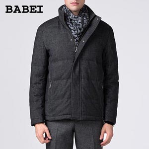 巴贝babei正品男装 时尚商务夹克式外套