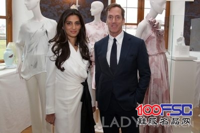Escada品牌主席Megha Mittal和首席执行官Glenn McMahon