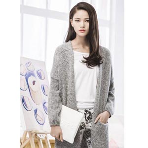 速品（SUPIN）女装长款毛衣外套