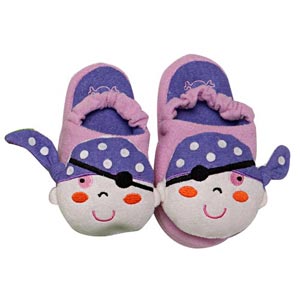 益生贝美儿童拖鞋 女童棉拖鞋大童家居鞋 秋冬防滑室内鞋地板鞋
