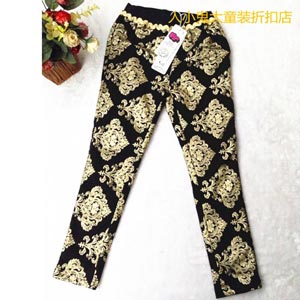 卡姿果果/CATGOGO2014秋冬款女童韩版修身加绒加厚打底裤