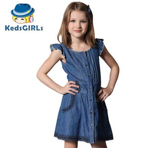 健快女孩童装厂家直销夏装女童无袖连衣裙