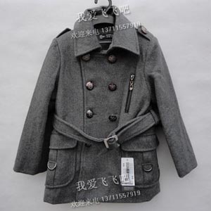 莎妮贝思男孩男童装外套 男童装夹棉男大衣