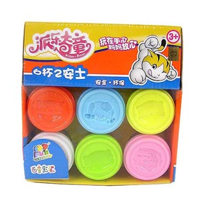 派乐奇童儿童橡皮泥无毒环保6色宝宝创意3D彩泥套装