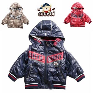 Cutebi冬季男童装两用可脱卸马甲棉服