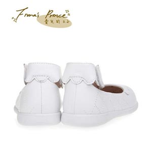 费儿的王子女童皮鞋英伦小皮鞋学院风黑白色真皮儿童鞋公主鞋