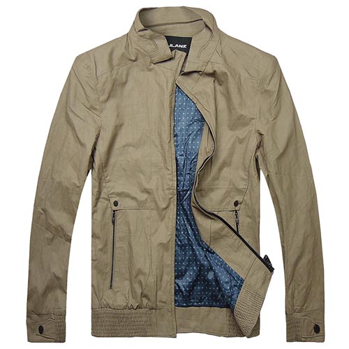 利郎男装2014新款中年夹克仿皮外套