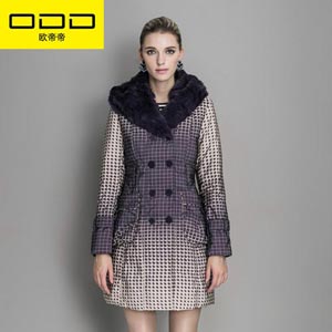 ODD欧帝帝2013冬装新款气质修身中长款羽绒服