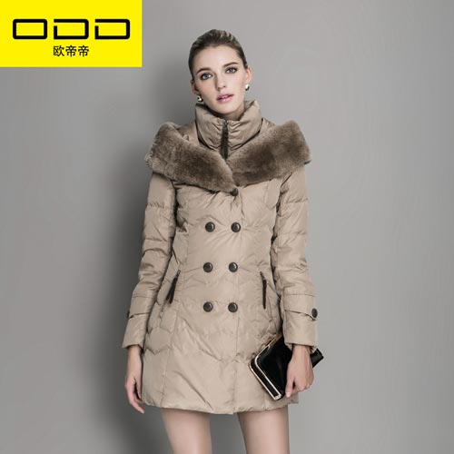 ODD欧帝帝冬装中长款加厚羽绒服