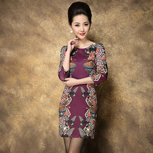 木石春晗女装专柜正品曼露芬2015春季新款旗舰店太和连衣裙艾迪儿