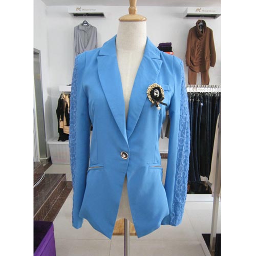 OVINA/奥薇纳 时尚气质S27803B006白/蓝色小西服