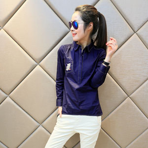 蔓延衬衫女长袖2015春季新款韩版女装潮款翻领显瘦打底衬衣女衬衫