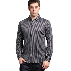 凯帝龙驰春装商务休闲男装长袖衬衫男士桑蚕丝衬衫