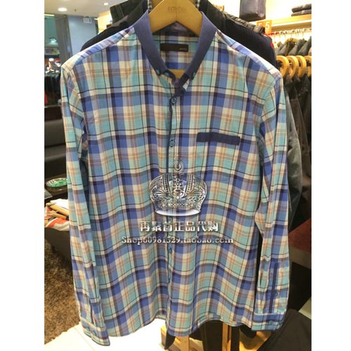 LOYOU正品2014春夏装新款长袖衬衫