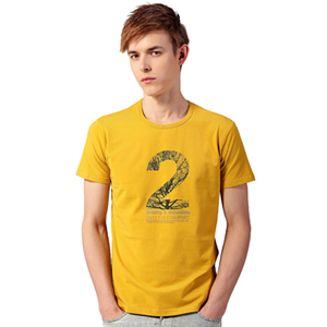 STAMPART 释图 夏季男装T恤 男 短袖 莫代尔精梳纯棉数字2印花圆领T恤衫