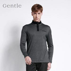 爵度GENTLE茄克衫男士立领白色休闲夹克外套