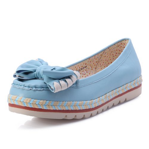 kalailier 卡莱莉尔 2014春季新款时尚休闲蝴蝶结松糕跟圆头糖果女单鞋