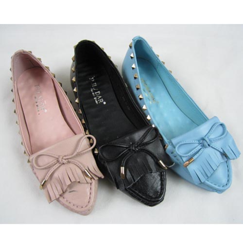 普莱褡欧洲站牛皮真皮女单鞋