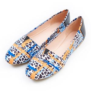 Ophelie - Sarah 彩色圖紋豆豆鞋