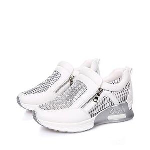 高蒂2015新款内增高运动休闲鞋女,镂空双拉链舒适网纱女鞋