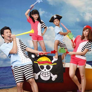 亲情家居服夏新款情侣睡衣莫代尔针织木棉睡衣套装短袖卡通女睡衣