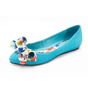 酷妹2011新款碎花小尖头甜美单鞋