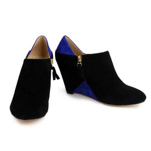 欧姿曼坡跟单鞋短靴裸靴女鞋