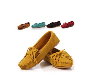 maomaoboots真皮牛皮流苏款豆豆鞋船鞋护士鞋孕妇鞋休闲鞋