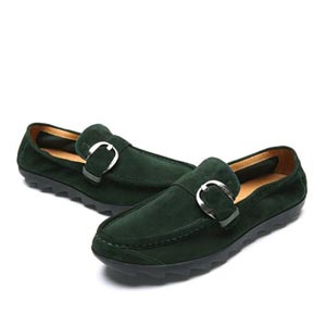 银鼎目 春秋季休闲豆豆鞋 男士时尚羊皮透气鞋