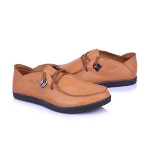 Cleef男式潮流时尚休闲皮鞋 系带软底真皮男鞋