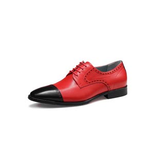 BONISY波尼仕尖头皮鞋新款男真皮商务正装按摩功能皮鞋