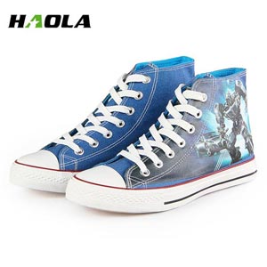 好啦帆布鞋高帮男士韩版休闲板鞋学生鞋