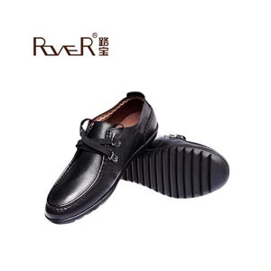 ROVER/路宝2015春季新款真皮男鞋 透气耐磨头层牛皮鞋系带驾车鞋
